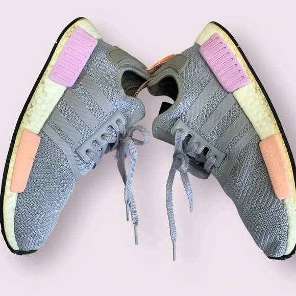 Adidas NMD R1 Boost Athletic Sneakers Running Shoes Women Size 8 Light Granite - Picture 8 of 15